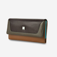 Thumbnail for DuDu Colorful Leather Wallet For Women - Brown