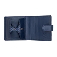 Thumbnail for NUVOLA PELLE Small mens wallet with coin pocket - Blue