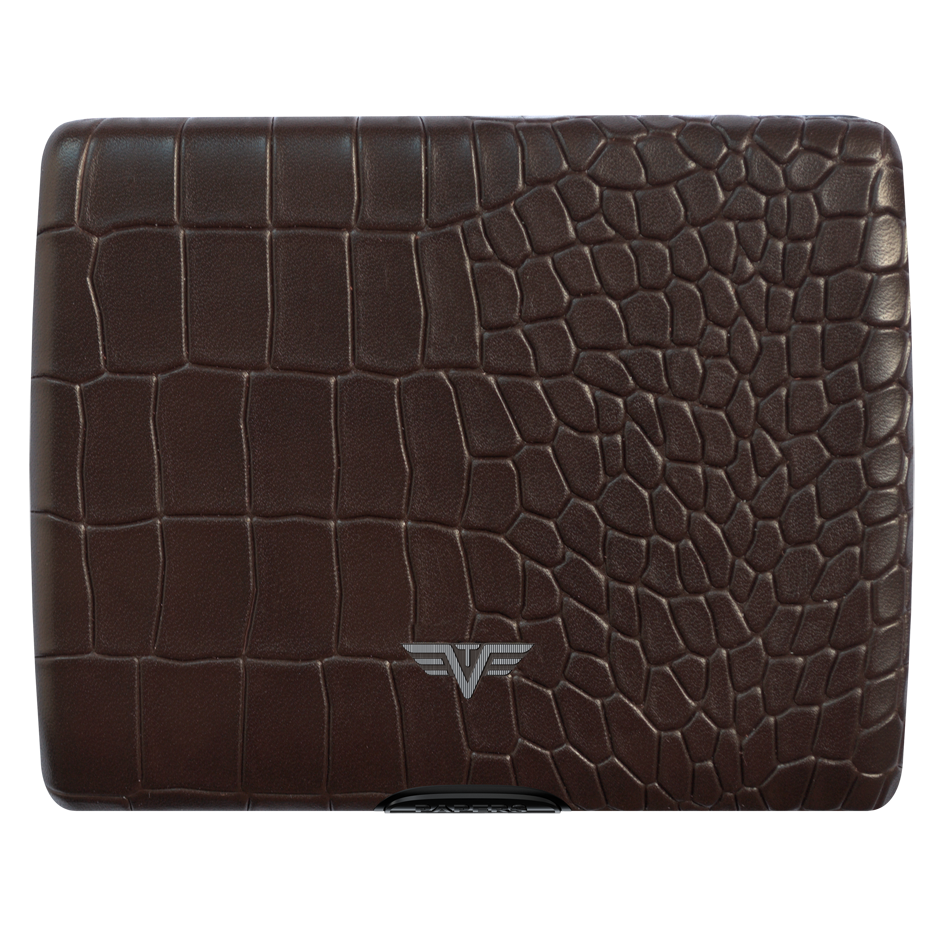 TRU VIRTU Aluminum Wallet Ray - Paper & Cards - Leather Line - Croco Brown