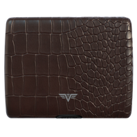 Thumbnail for TRU VIRTU Aluminum Wallet Ray - Paper & Cards - Leather Line - Croco Brown