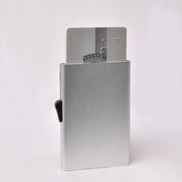 Thumbnail for C-Secure Slim Aluminum Card Holder with Money Clip - Platinium