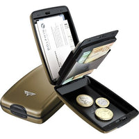 Thumbnail for TRU VIRTU Aluminum Wallet Oyster Cash & Cards - Nappa Taupe