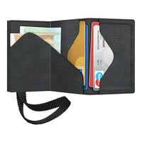 Thumbnail for TRU VIRTU Click n Slide Sleek Wallet With Strap - Nappa Black