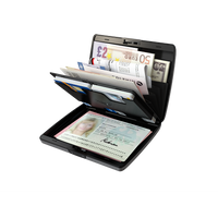 Thumbnail for TRU VIRTU Aluminum Wallet Ray - Paper & Cards - Leather Line - Nappa Black