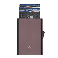 Thumbnail for C-Secure Slim RFID XL Aluminum Card Holder - Brown