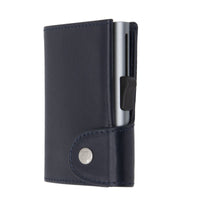 Thumbnail for C-Secure XL Aluminum Wallet with Genuine Leather and Coins Pocket - Blue Montana