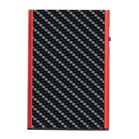 Thumbnail for TRU VIRTU Carbon Fiber Click n Slide Wallet - Black/Red