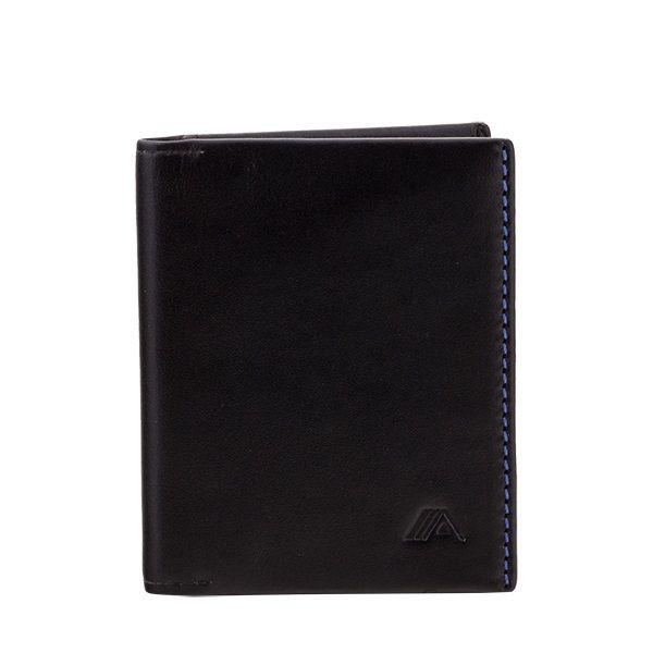 A-SLIM Leather Wallet Origami - Black/Blue