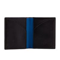 Thumbnail for A-SLIM Leather Wallet Origami - Black/Blue