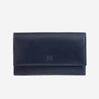 Thumbnail for DuDu Womans leather multi color wallet with flap - Navy