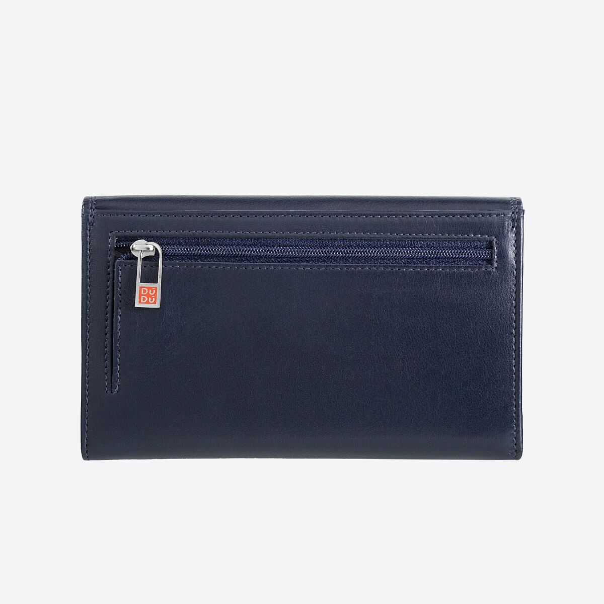 DuDu Womans leather multi color wallet with flap - Navy