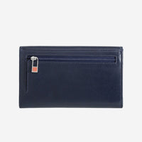 Thumbnail for DuDu Womans leather multi color wallet with flap - Navy