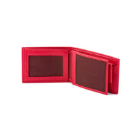 Thumbnail for dv Thin Leather wallet with coin purse - Red