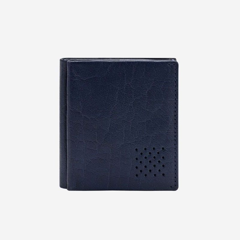 DuDu Small Unique Leather Wallet - Blue