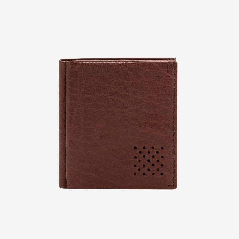 DuDu Small Unique Leather Wallet - Brown