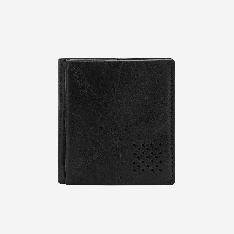 DuDu Small Unique Leather Wallet - Black