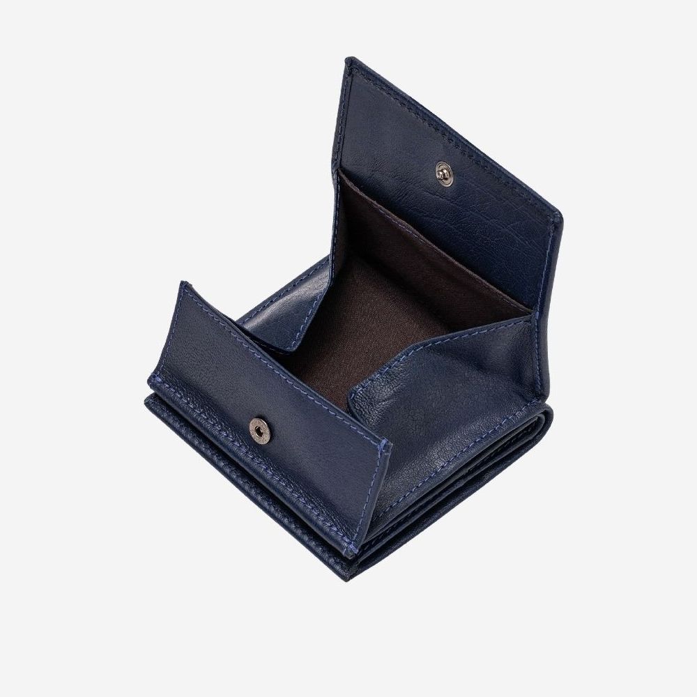 DuDu Small Unique Leather Wallet - Blue