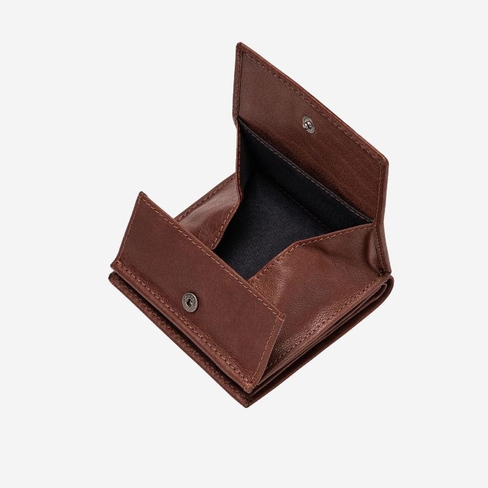 DuDu Small Unique Leather Wallet - Brown