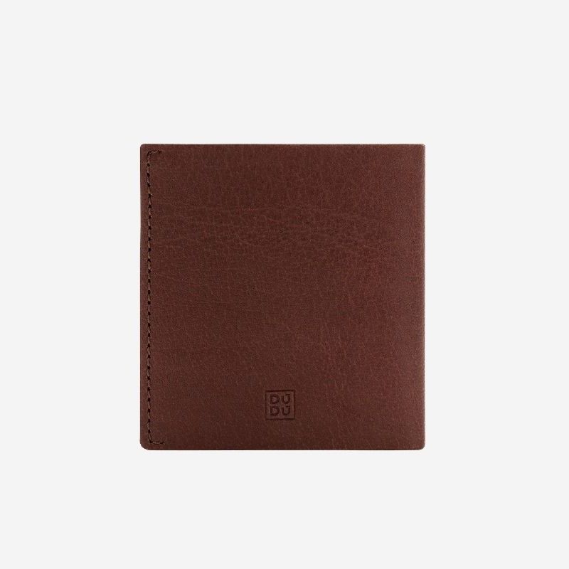 DuDu Small Unique Leather Wallet - Brown