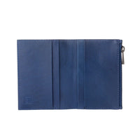 Thumbnail for DuDu Zip-It Minimalist Leather Wallet - Blue