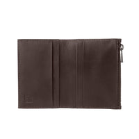 Thumbnail for DuDu Zip-It Minimalist Leather Wallet - Dark Brown
