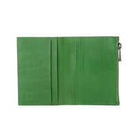 Thumbnail for DuDu Zip-It Minimalist Leather Wallet - Green