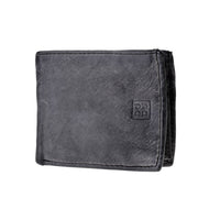 Thumbnail for DuDu Mans hand-made soft natural high quality leather wallet - Black Slate