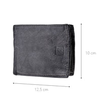 Thumbnail for DuDu Mans hand-made soft natural high quality leather wallet - Black Slate