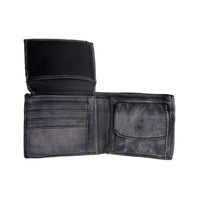 Thumbnail for DuDu Mans hand-made soft natural high quality leather wallet - Black Slate