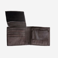 Thumbnail for DuDu Mans hand-made soft natural high quality leather wallet - Grey