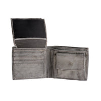 Thumbnail for DuDu Mans hand-made soft natural high quality leather wallet - Gray