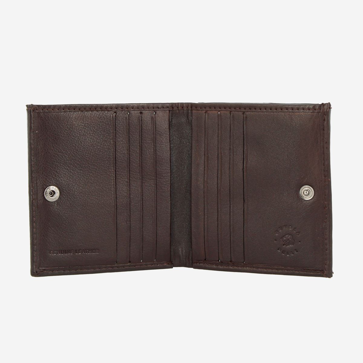 NUVOLA PELLE Small Unique Leather Wallet - Dark Brown