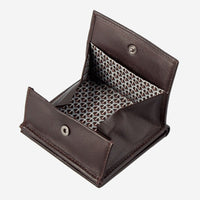 Thumbnail for NUVOLA PELLE Small Unique Leather Wallet - Dark Brown