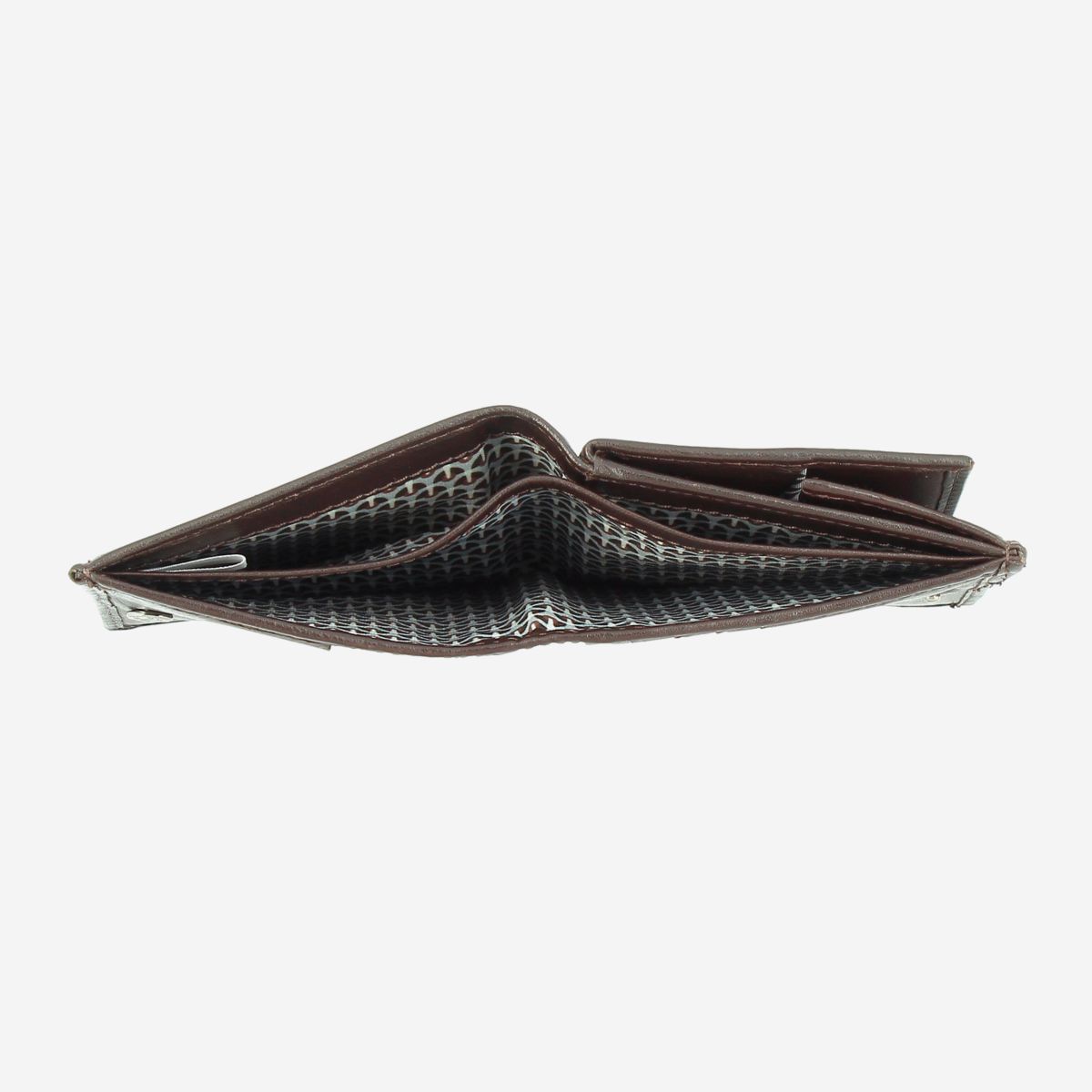 NUVOLA PELLE Small Unique Leather Wallet - Dark Brown