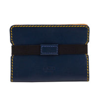 Thumbnail for A-SLIM Minimalist Leather Wallet Reza - Blue/Yellow