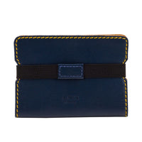 A-SLIM Minimalist Leather Wallet Reza - Blue/Yellow
