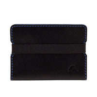 Thumbnail for A-SLIM Minimalist Leather Wallet Reza - Black/Blue