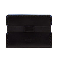 Thumbnail for A-SLIM Minimalist Leather Wallet Reza - Black/Blue